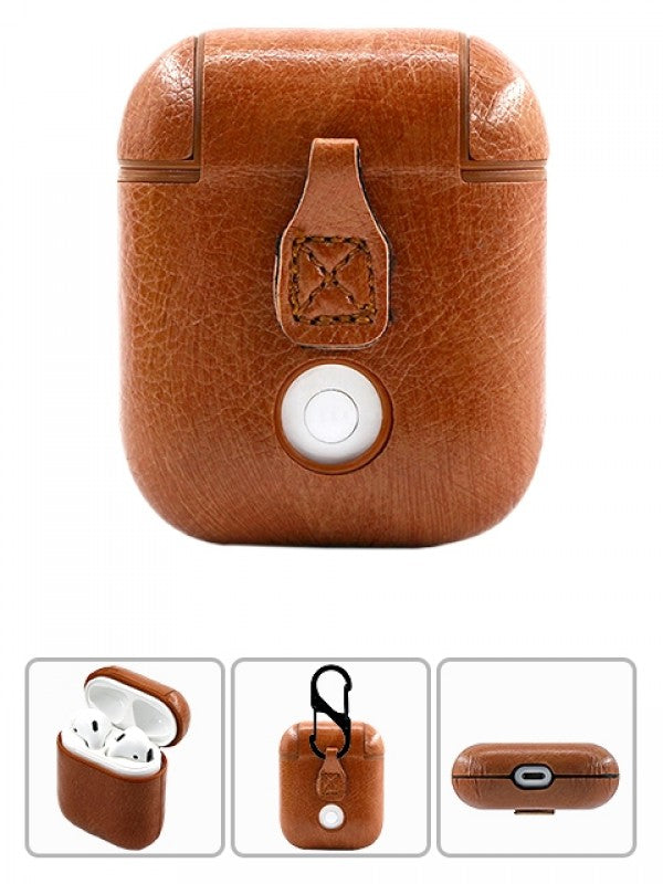 AirPods Case Protective Leather Cover and Skin Compatible with Apple AirPods
