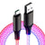 USB to Type-C LED luminous data cable-Black