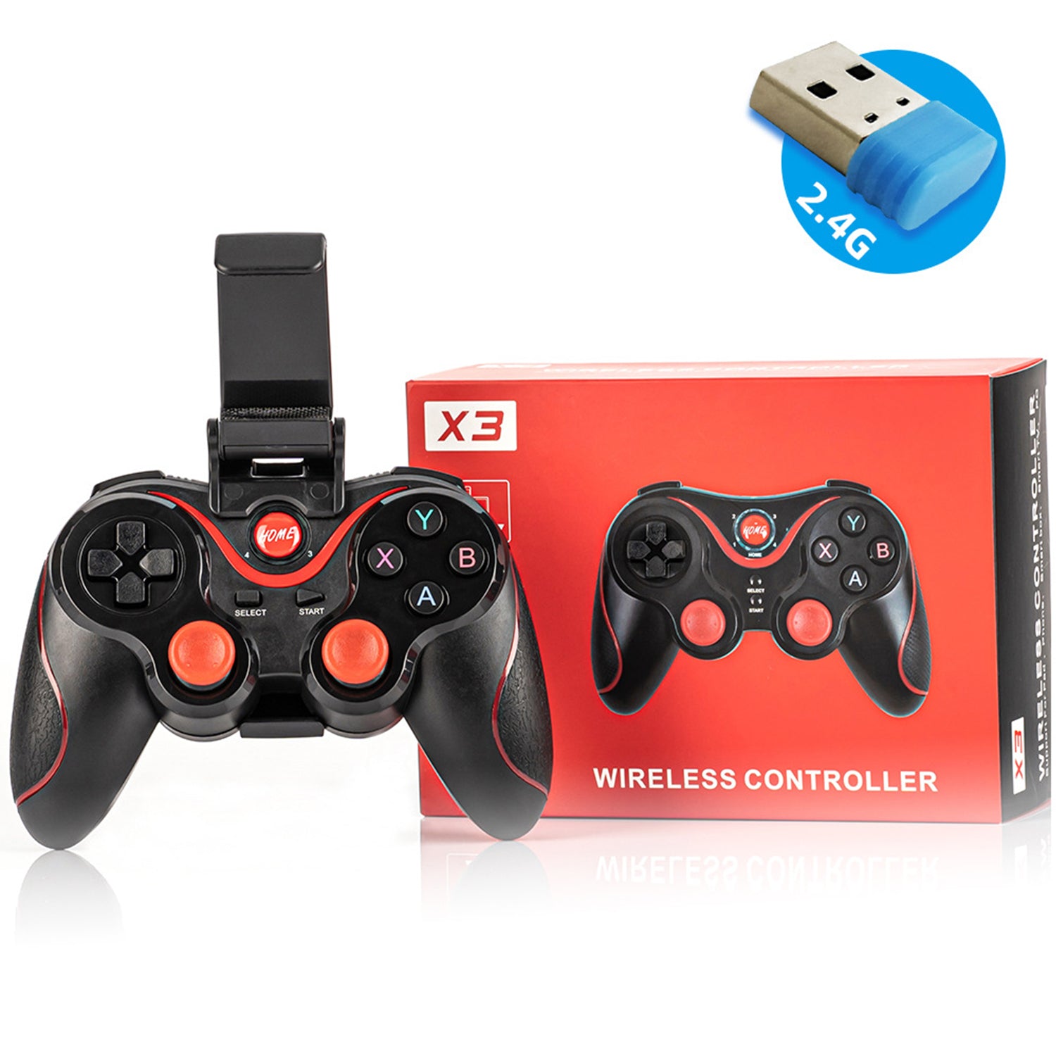 Wireless Bluetooth mobile phone holder receiver game handle