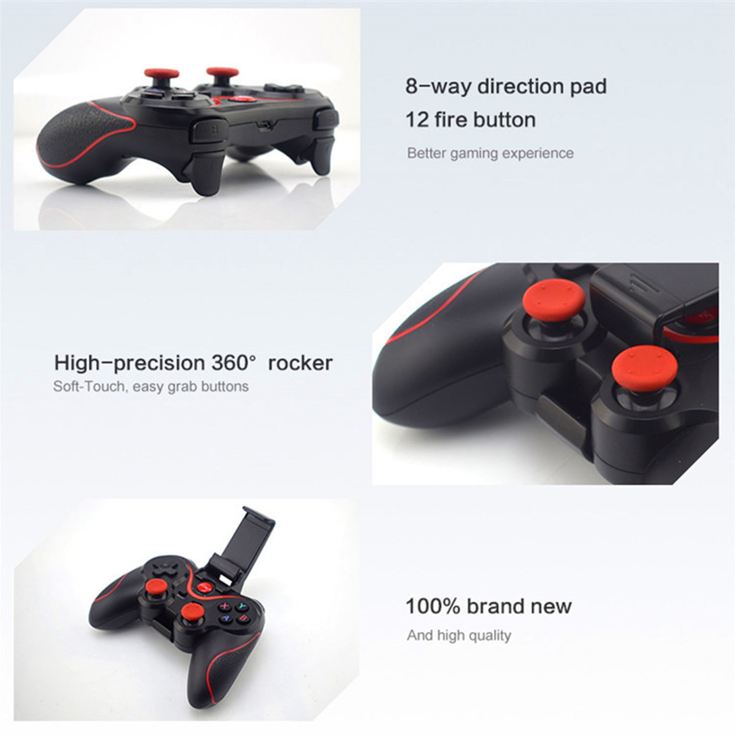 Wireless Bluetooth mobile phone holder receiver game handle