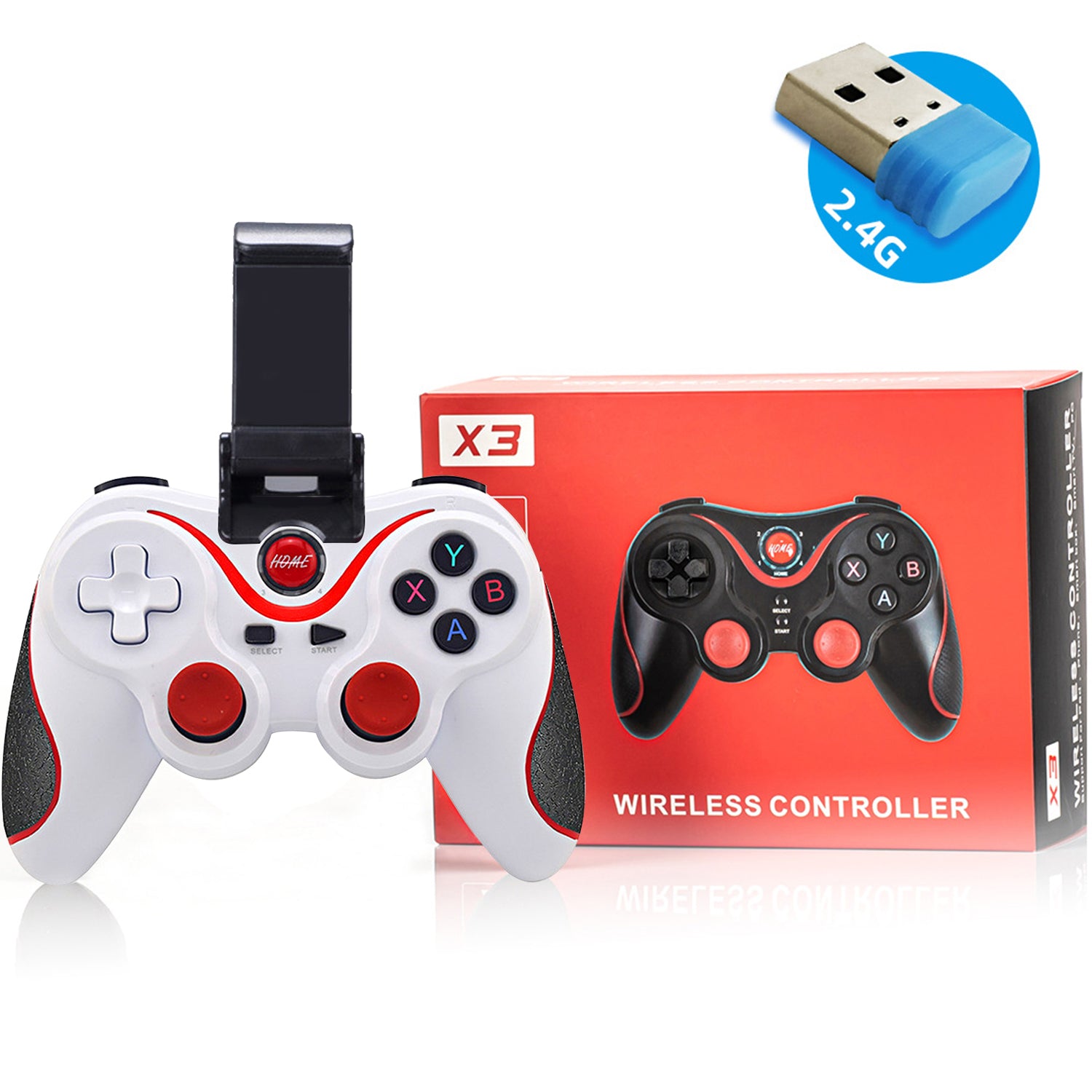 Wireless Bluetooth mobile phone holder receiver game handle