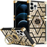 TPU Luxury Blue Stripe Fashion Case with Kickstand for iPhone 13Pro