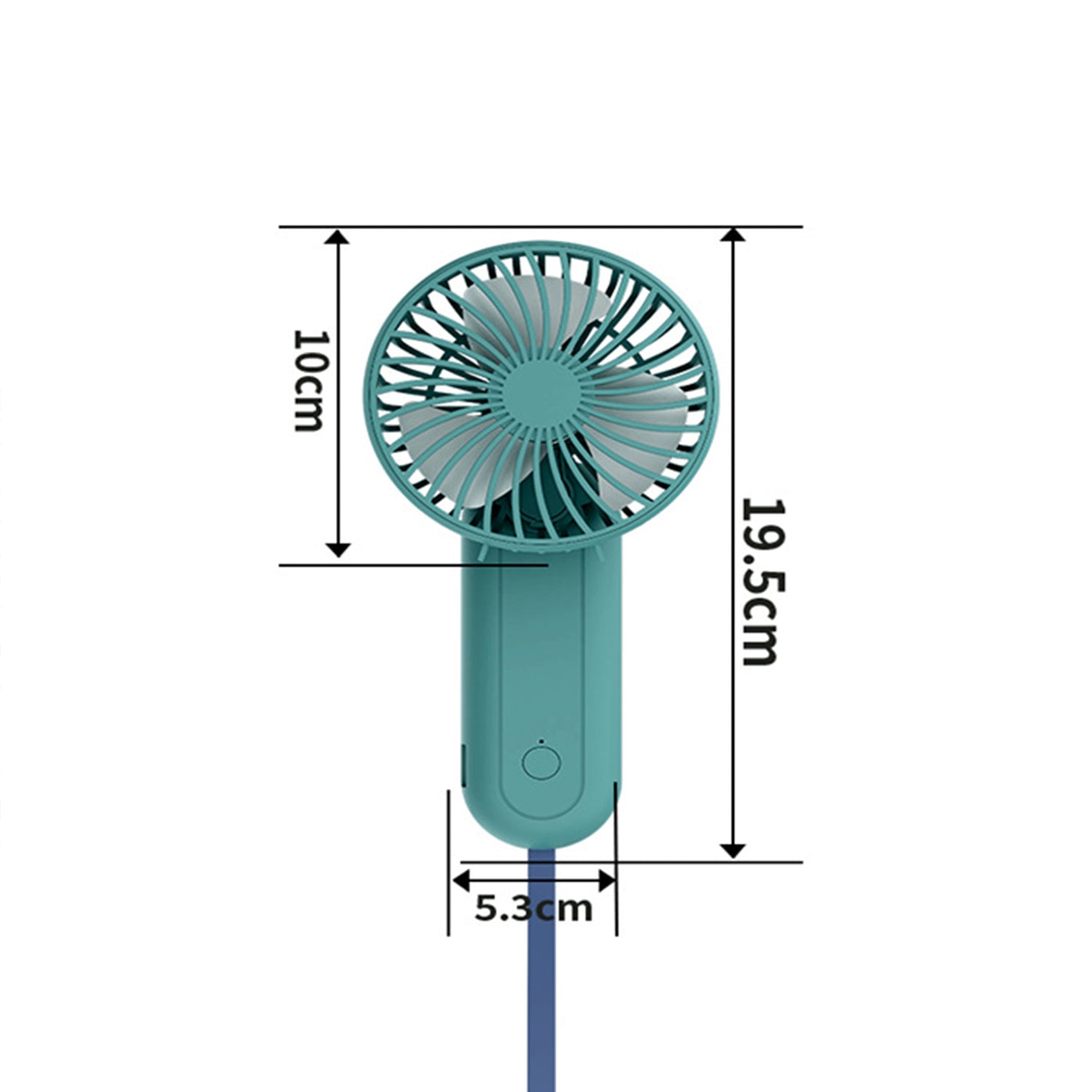 Folding cord sling charging treasure fan