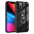 Ring Magnetic GPS car mount Phone Holder Case wiht Transparent Acrylic for iPhone 13 (5.4 ")-Black