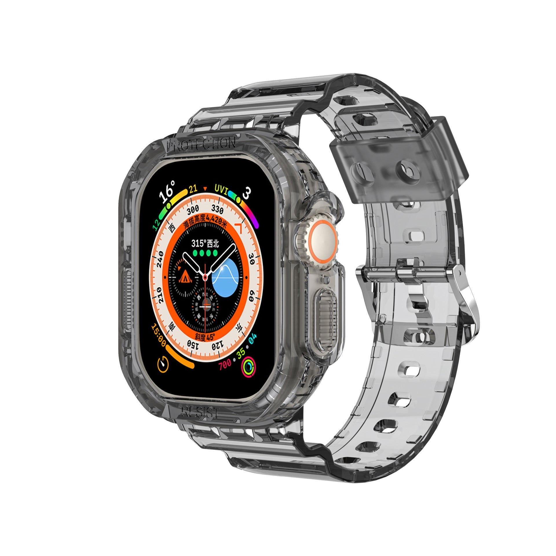 49mm Glacier transparent jelly strap,Esuitable  for Apple Watch series Ultra