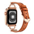 38/40/41mm Apple Watch series 7/6/5/4/3/2/1 metal  leather strap
