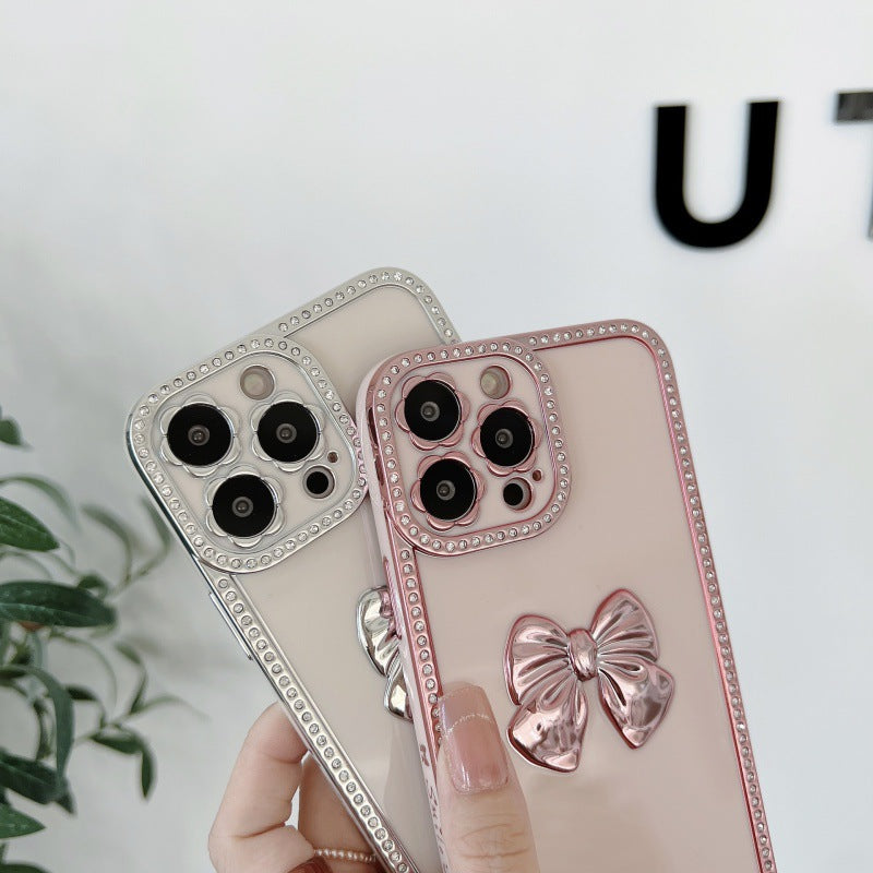 iPhone 13 Pro Diamond frame color electroplating bow case