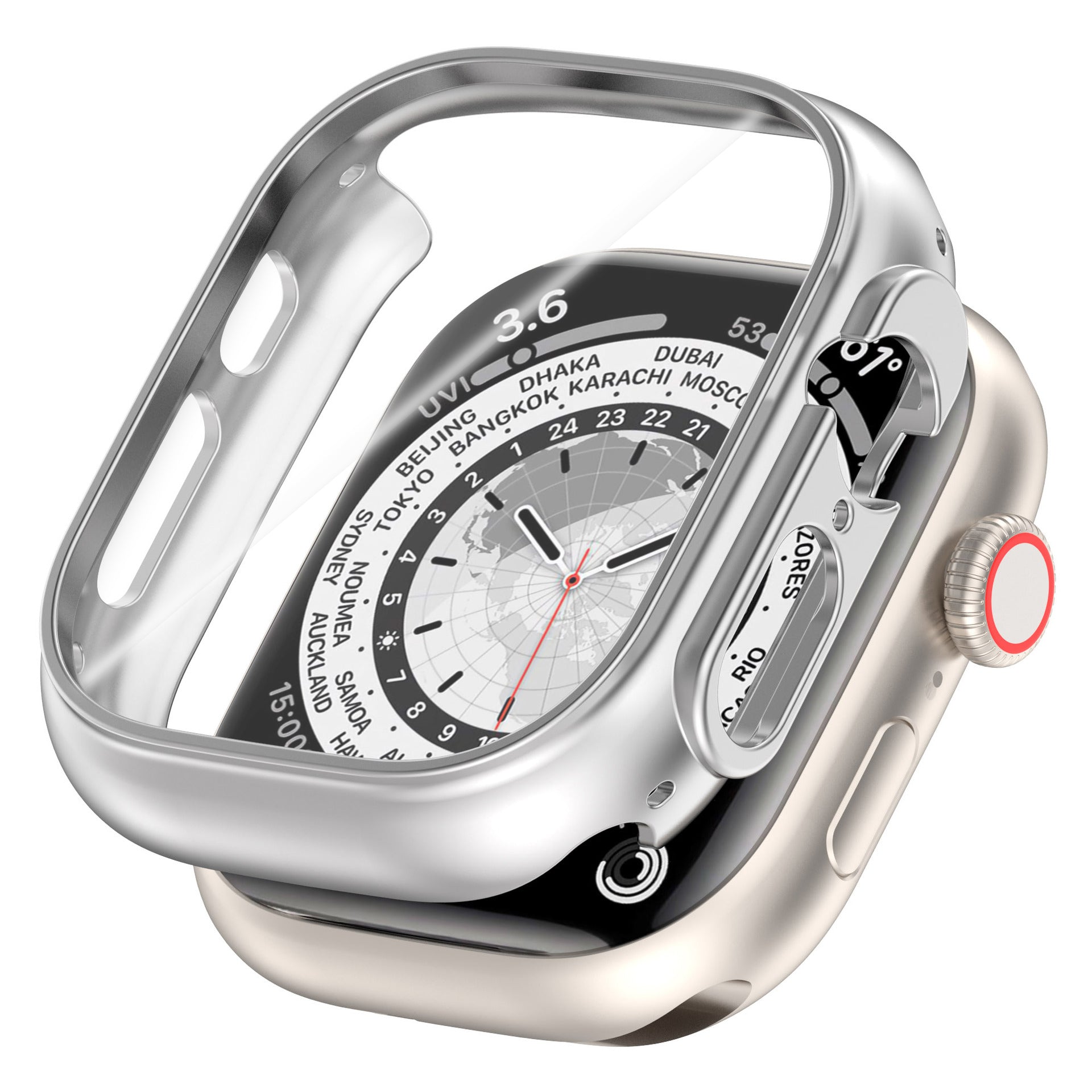 2 in 1 (49MM) PC material half pack case with screen protector for Apple Watch  Ultra
