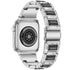 38/40/41mm Suitable for Apple metal strap Apple Watch Strap 2 / 3 / 4 / 5 / 6 / 7 diamond inlaid three bead stainless steel strap