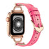 38/40/41mm Apple Watch series 7/6/5/4/3/2/1 metal  leather strap