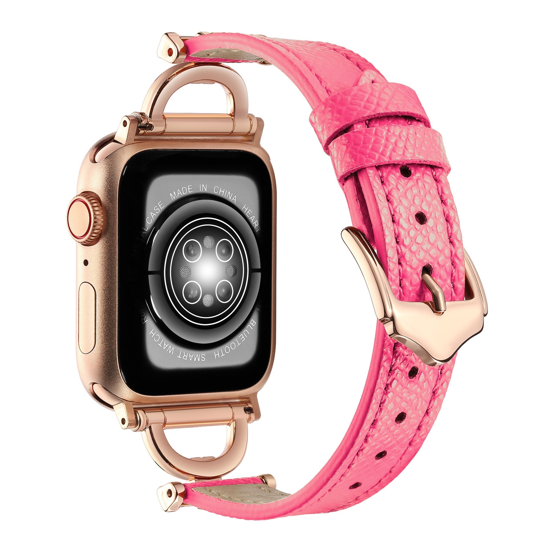 42/44/45mm Apple Watch series 7/6/5/4/3/2/1 metal  leather strap