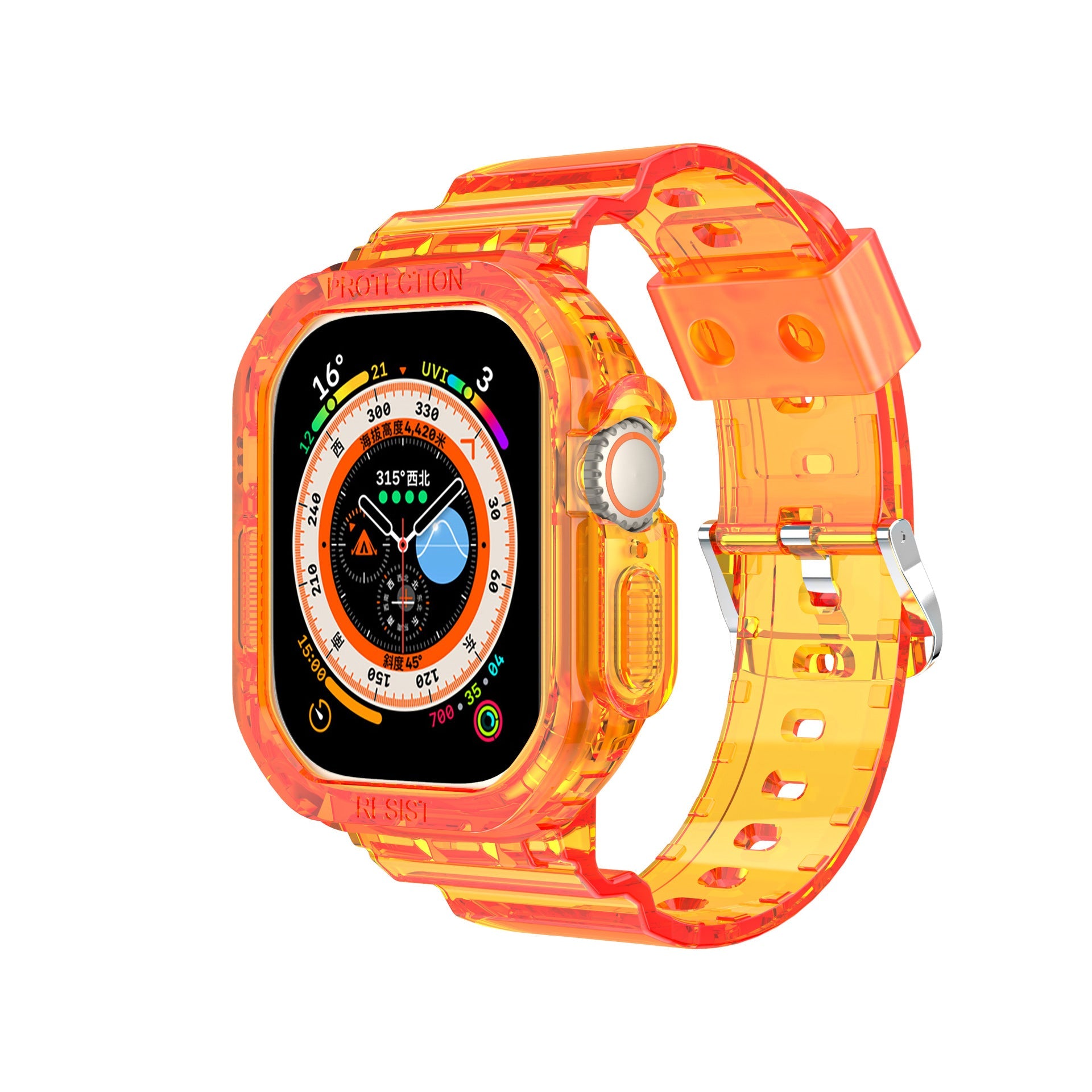 49mm Glacier transparent jelly strap,Esuitable  for Apple Watch series Ultra