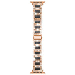 38/40/41mm Suitable for Apple metal strap Apple Watch Strap 2 / 3 / 4 / 5 / 6 / 7 diamond inlaid three bead stainless steel strap