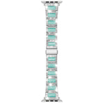 38/40/41mm Suitable for Apple metal strap Apple Watch Strap 2 / 3 / 4 / 5 / 6 / 7 diamond inlaid three bead stainless steel strap