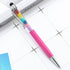 Capacitive Touch Screen Ballpoint Pen Cute Rainbow Diamond Crystal Ball Pens School Writing Supplies - Hot Pink