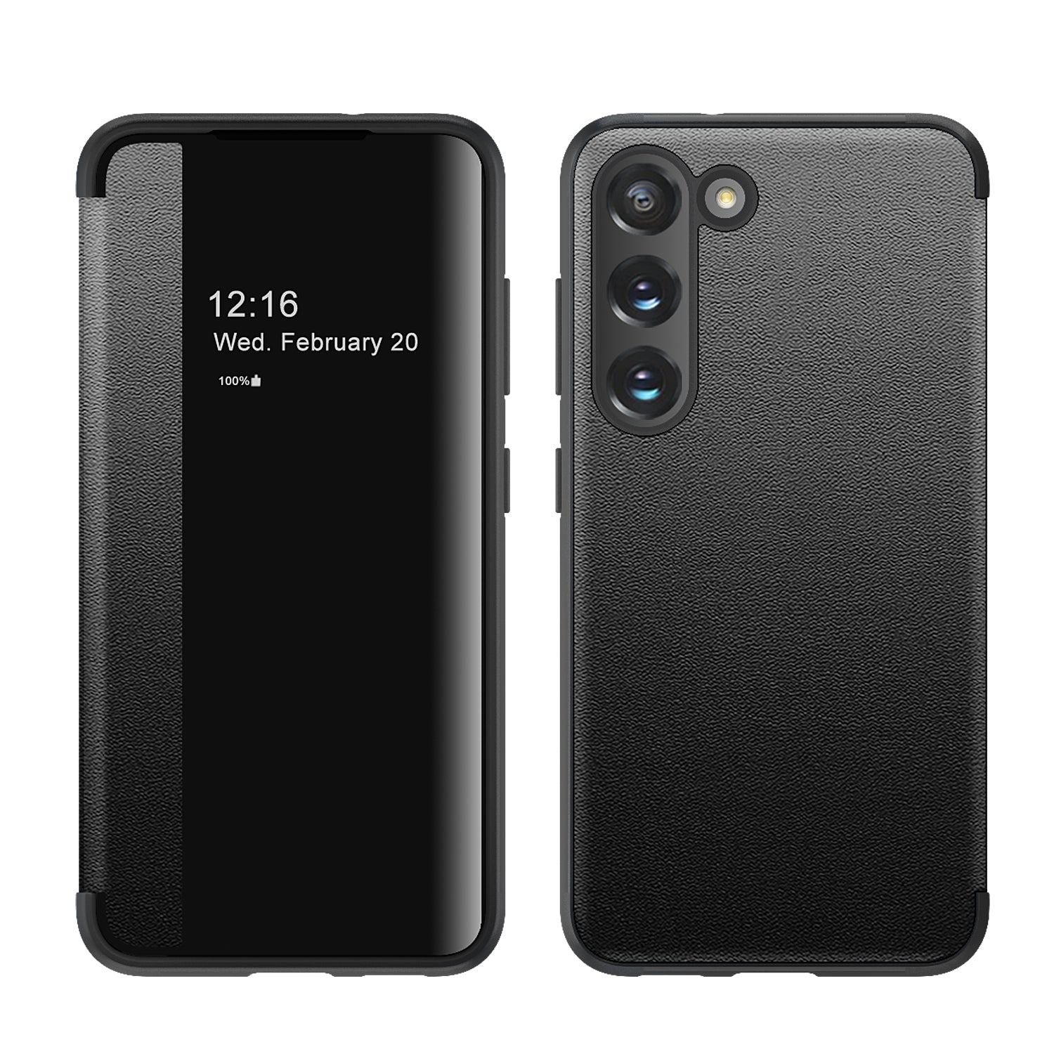 Samsung Galaxy S23 Side window flap Smart leather cover Case