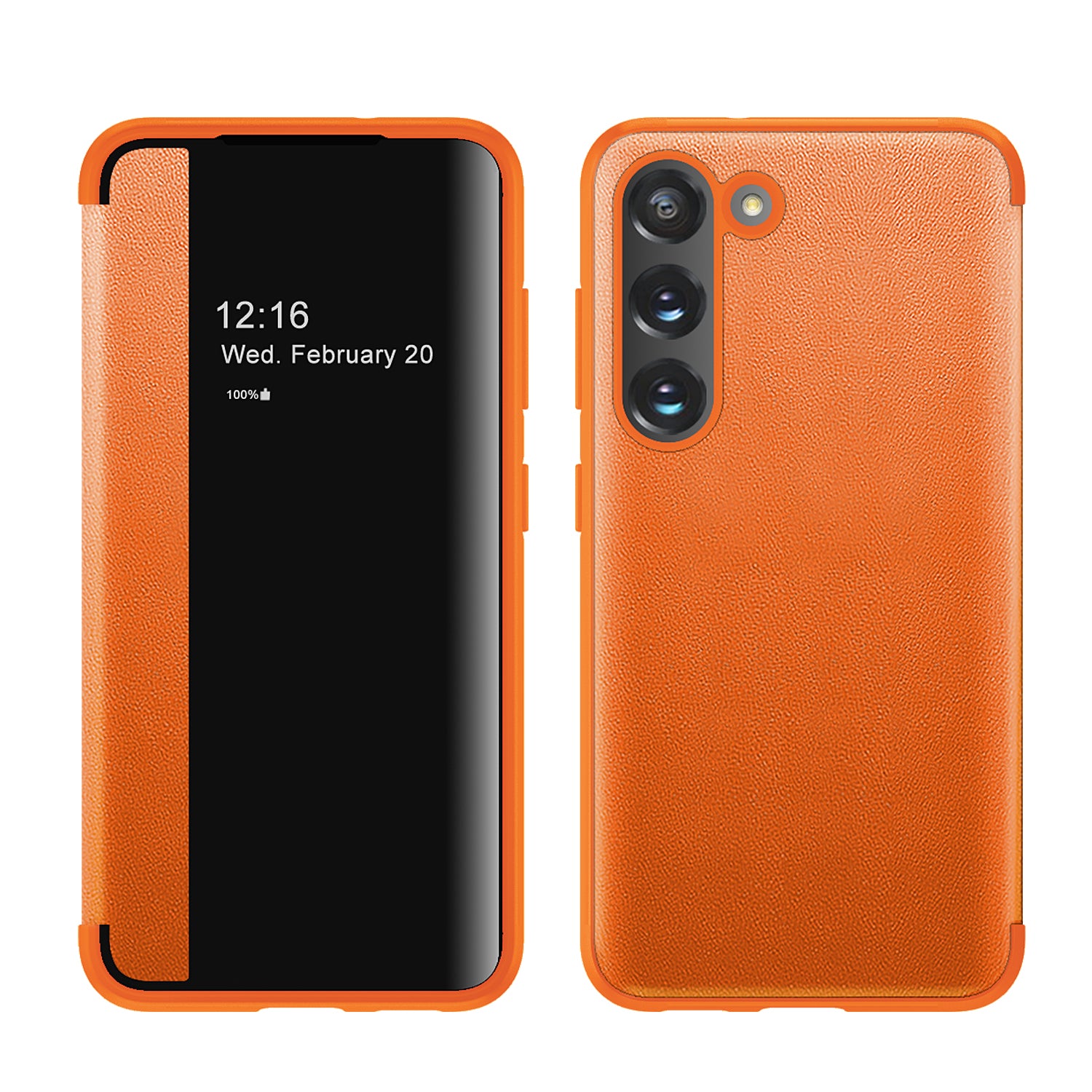 Samsung Galaxy S23 Side window flap Smart leather cover Case