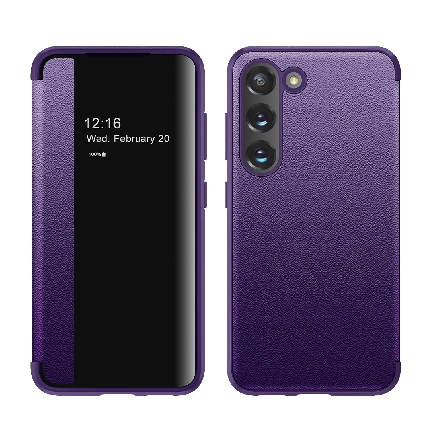 Samsung Galaxy S23 Plus Side window flap Smart leather cover Case