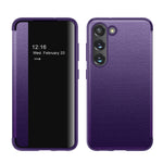 Samsung Galaxy S23 Plus Side window flap Smart leather cover Case