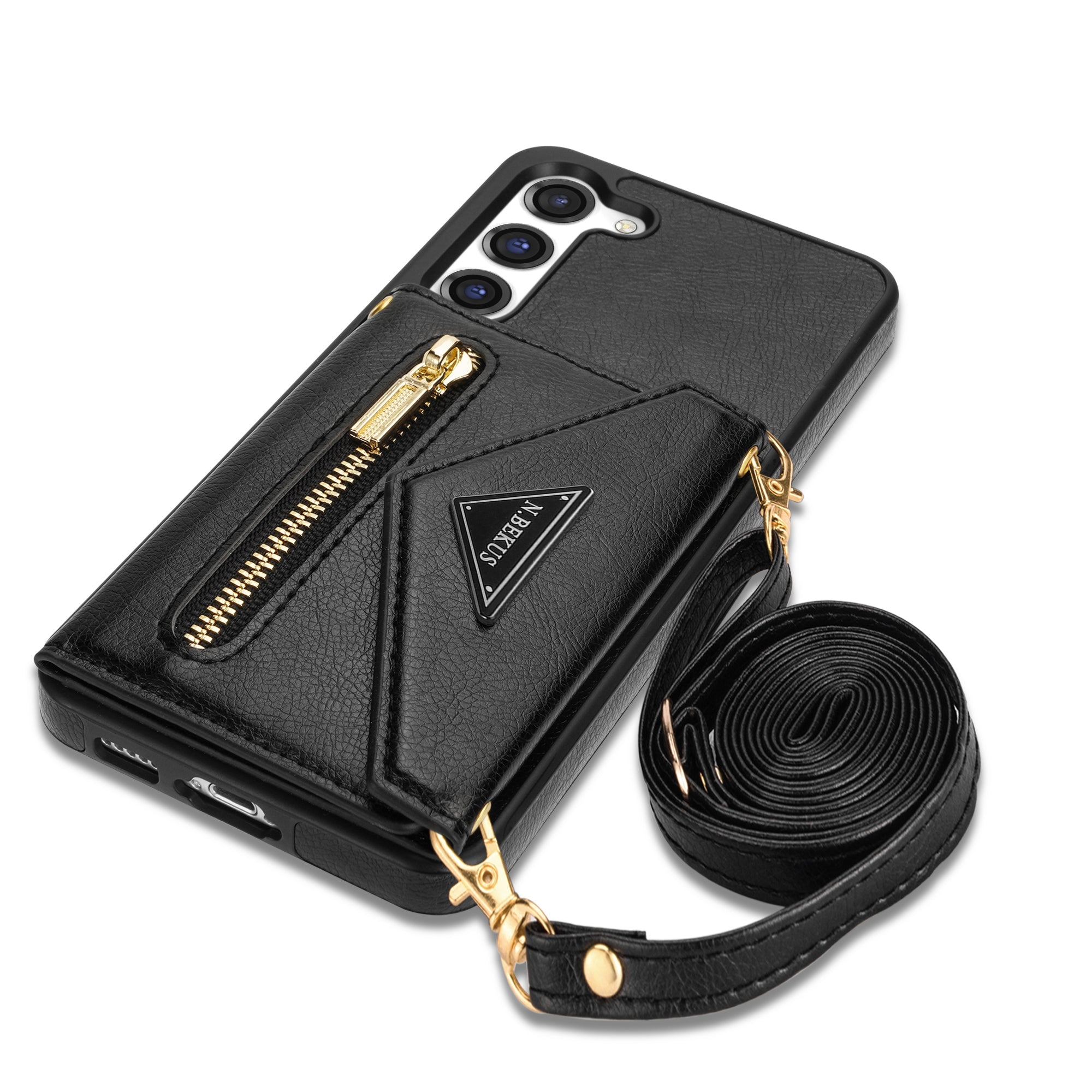 Samsung Galaxy S23 Plus lanyard 2 in 1 Leather card bag case card slots