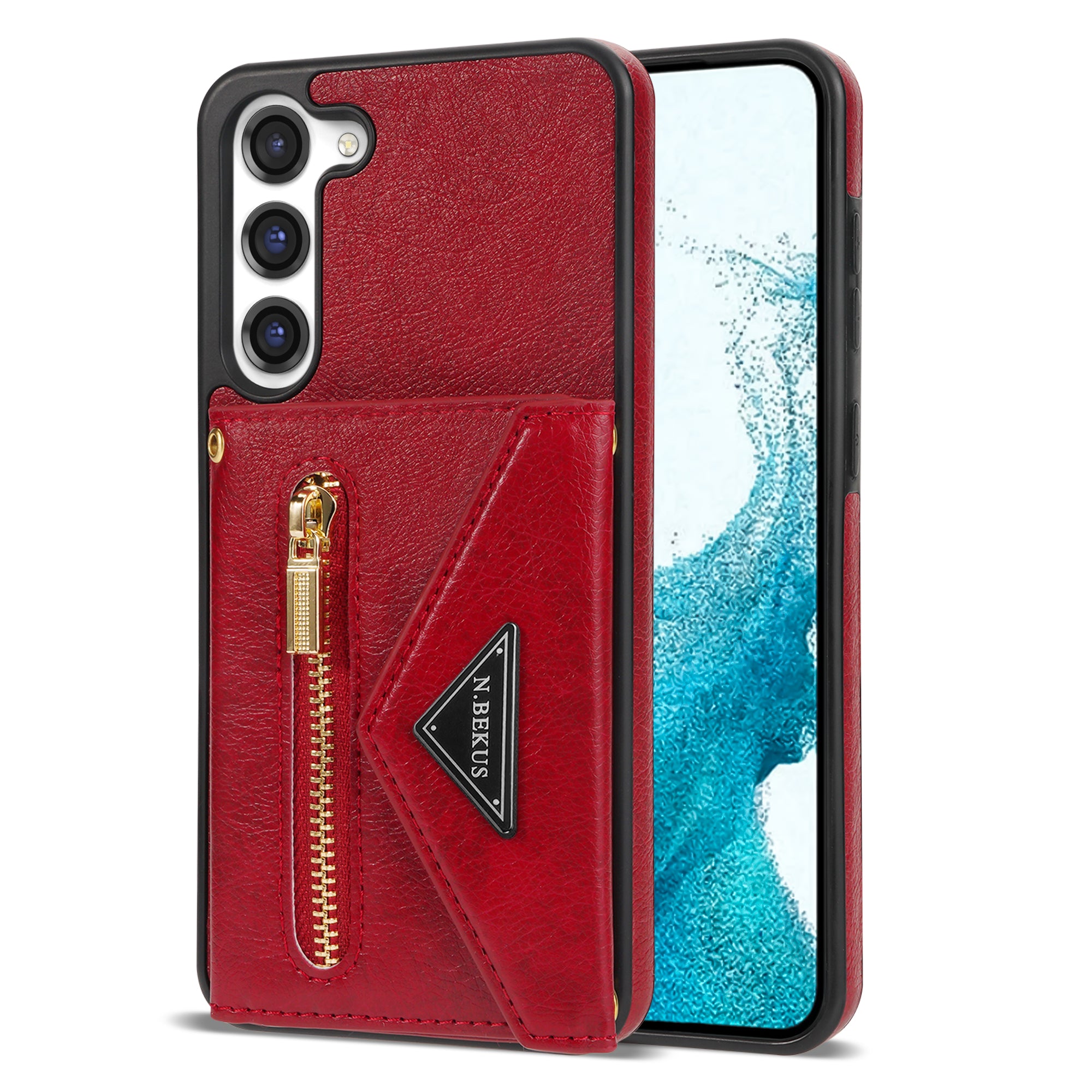Samsung Galaxy S23 lanyard 2 in 1 Leather card bag case card slots