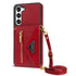 Samsung Galaxy S23 Plus lanyard 2 in 1 Leather card bag case card slots