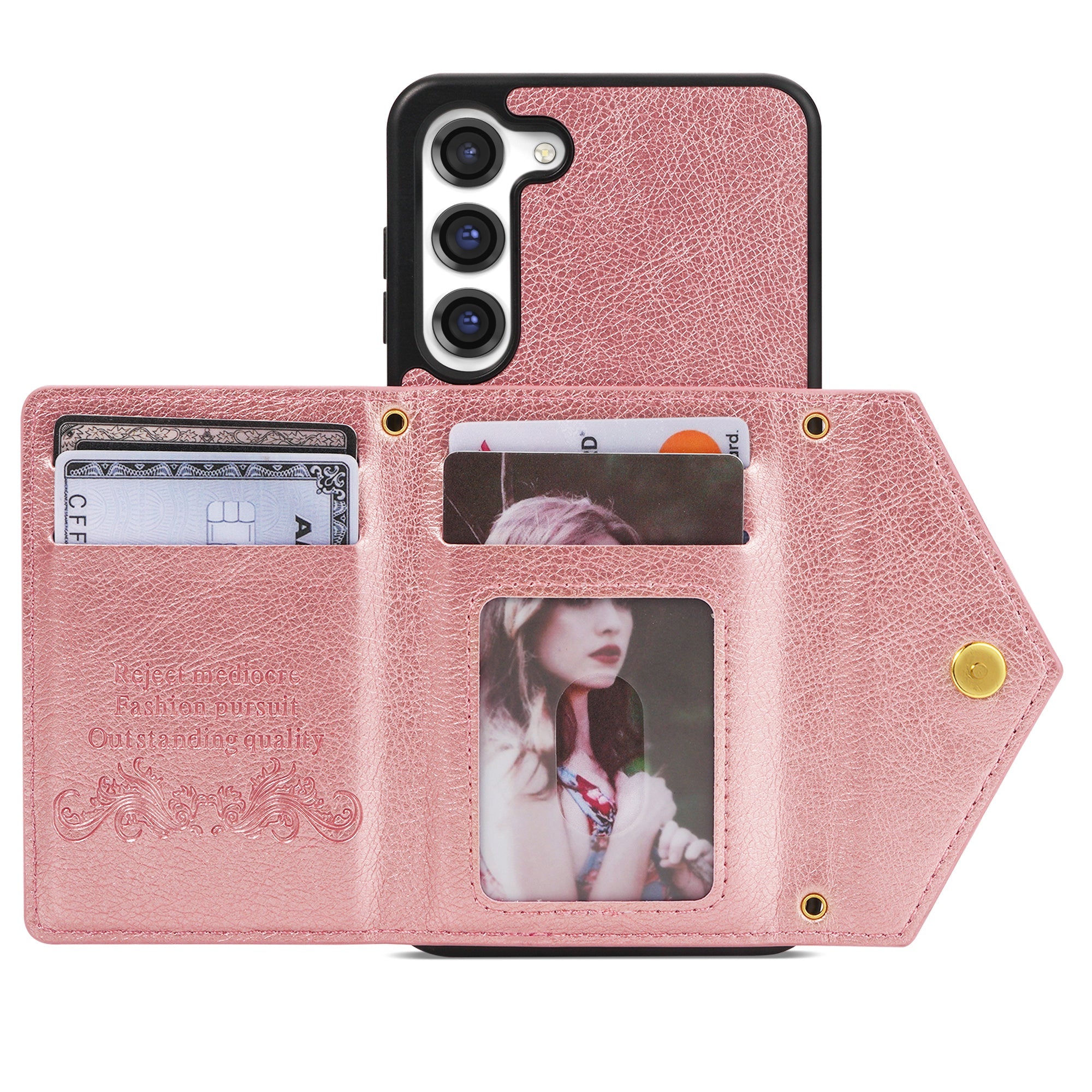Samsung Galaxy S23 Plus lanyard 2 in 1 Leather card bag case card slots