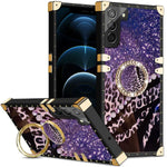 Samsung Galaxy S23 Plus TPU luxury shiny leopard fashion case with Kickstand