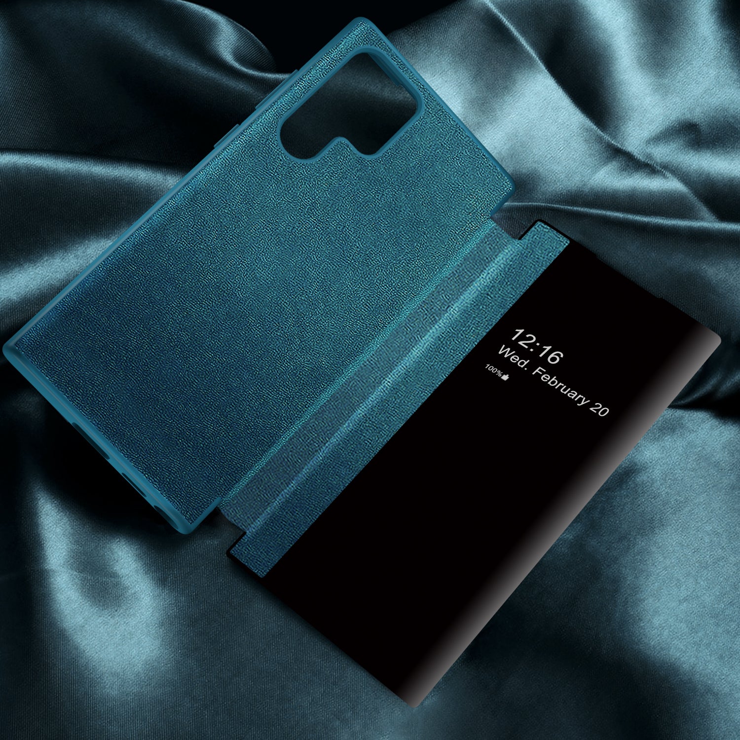 Samsung Galaxy S23 UItra Side window flap Smart  leather cover Case