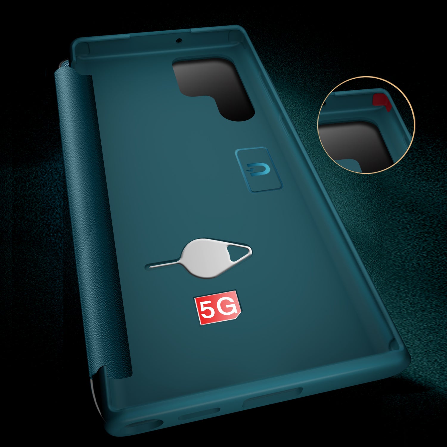 Samsung Galaxy S23 UItra Side window flap Smart  leather cover Case