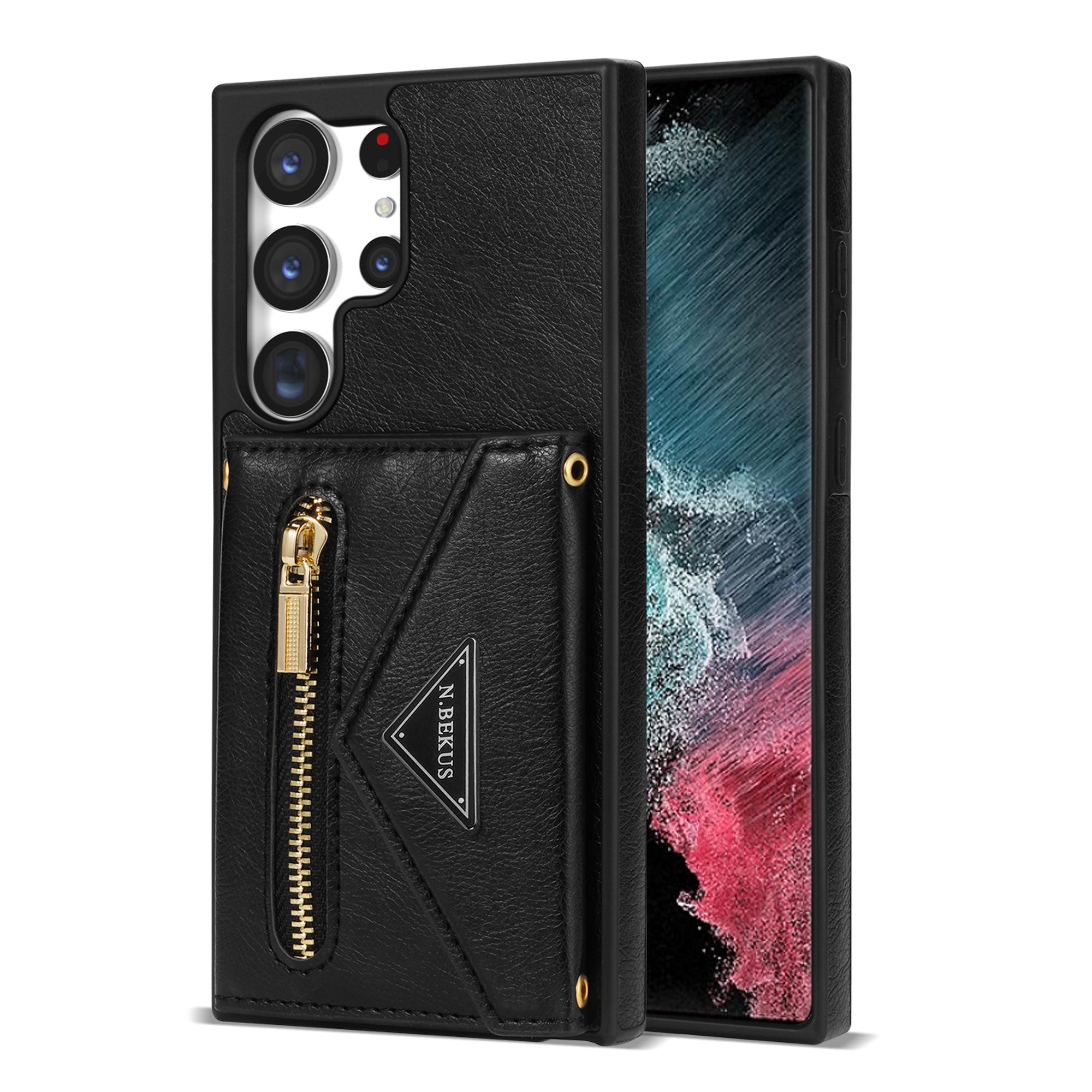 Samsung Galaxy S23 Ultra lanyard 2 in 1 Leather card bag case card slots