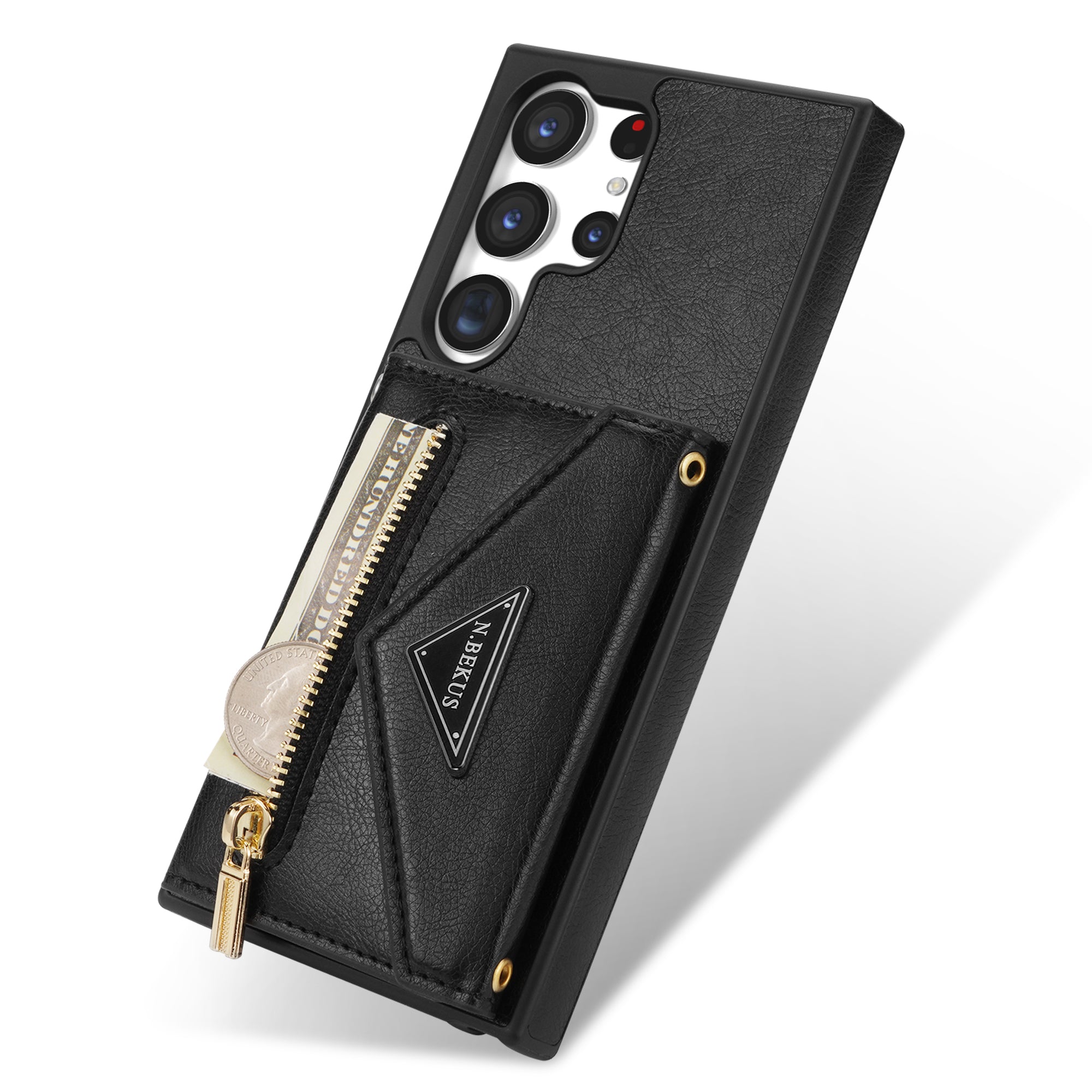 Samsung Galaxy S23 Ultra lanyard 2 in 1 Leather card bag case card slots