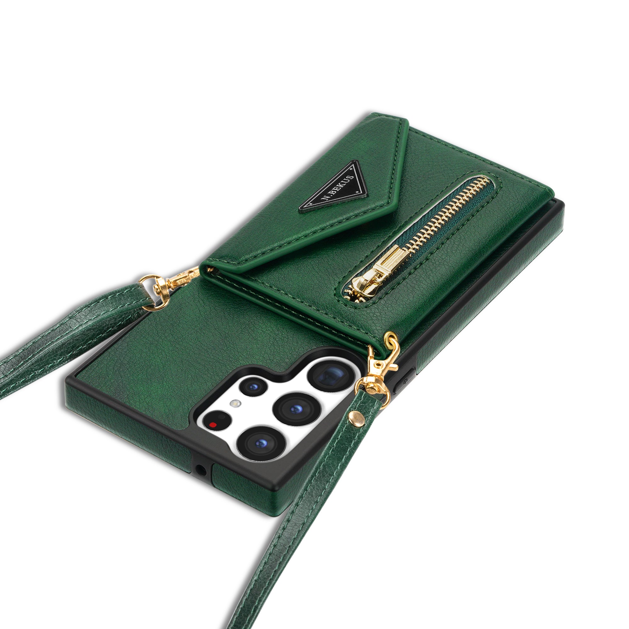 Samsung Galaxy S23 Ultra lanyard 2 in 1 Leather card bag case card slots