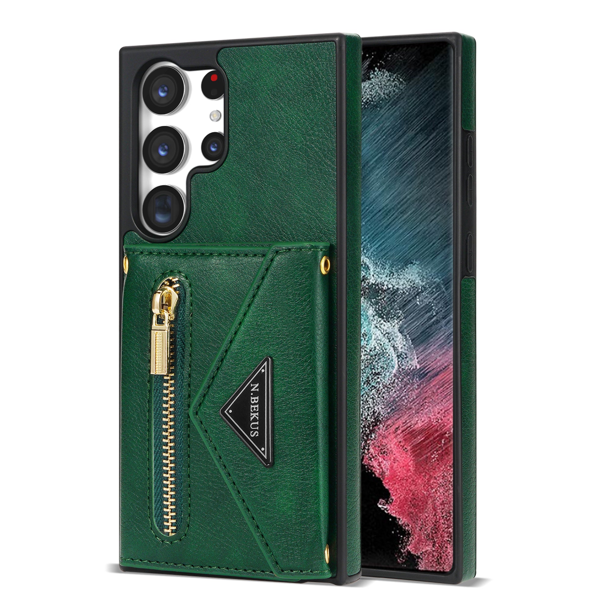Samsung Galaxy S23 Ultra lanyard 2 in 1 Leather card bag case card slots