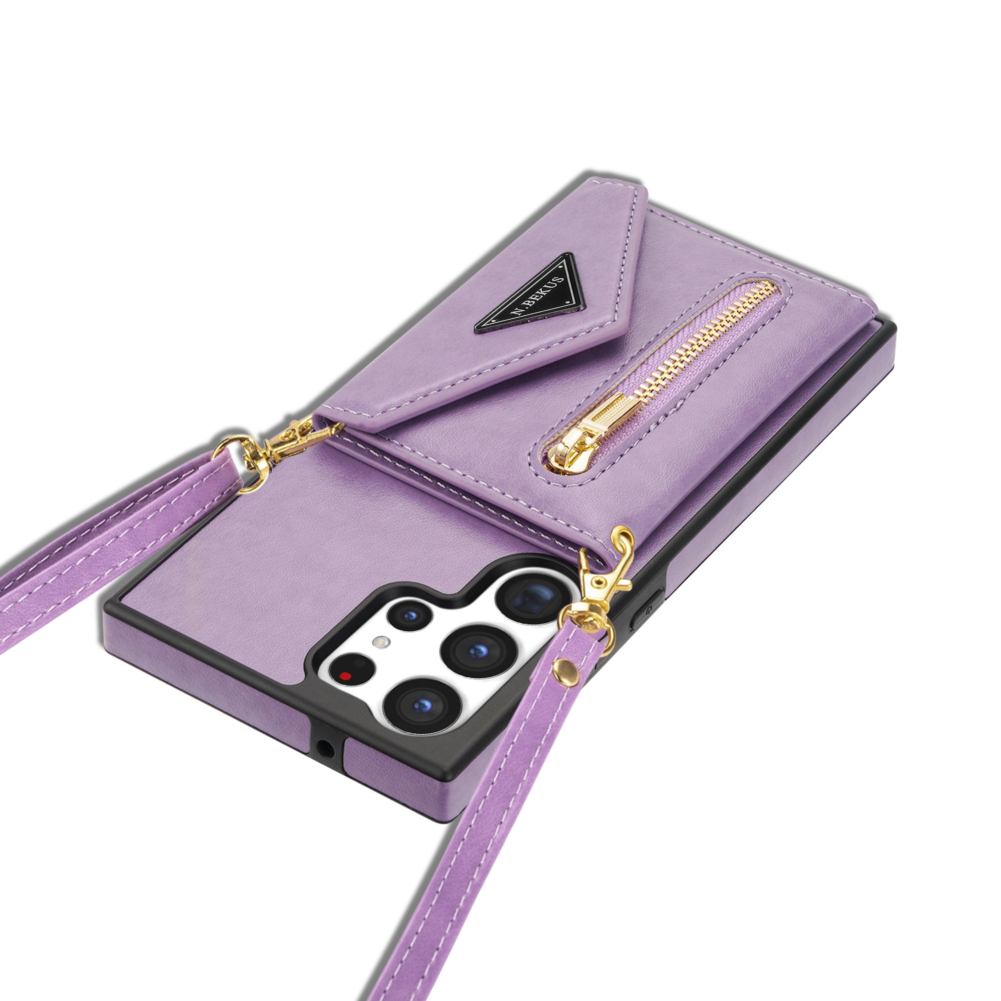 Samsung Galaxy S23 Ultra lanyard 2 in 1 Leather card bag case card slots
