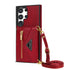 Samsung Galaxy S23 Ultra lanyard 2 in 1 Leather card bag case card slots