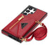 Samsung Galaxy S23 Ultra lanyard 2 in 1 Leather card bag case card slots