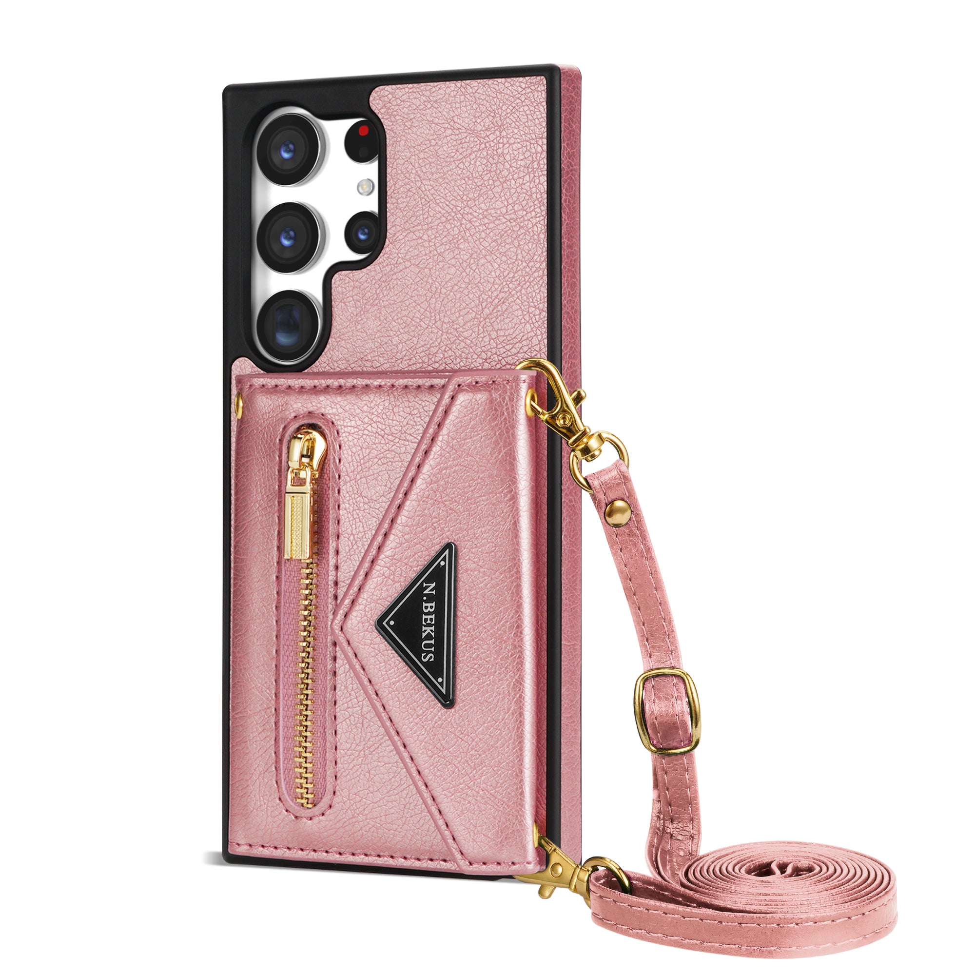 Samsung Galaxy S23 Ultra lanyard 2 in 1 Leather card bag case card slots