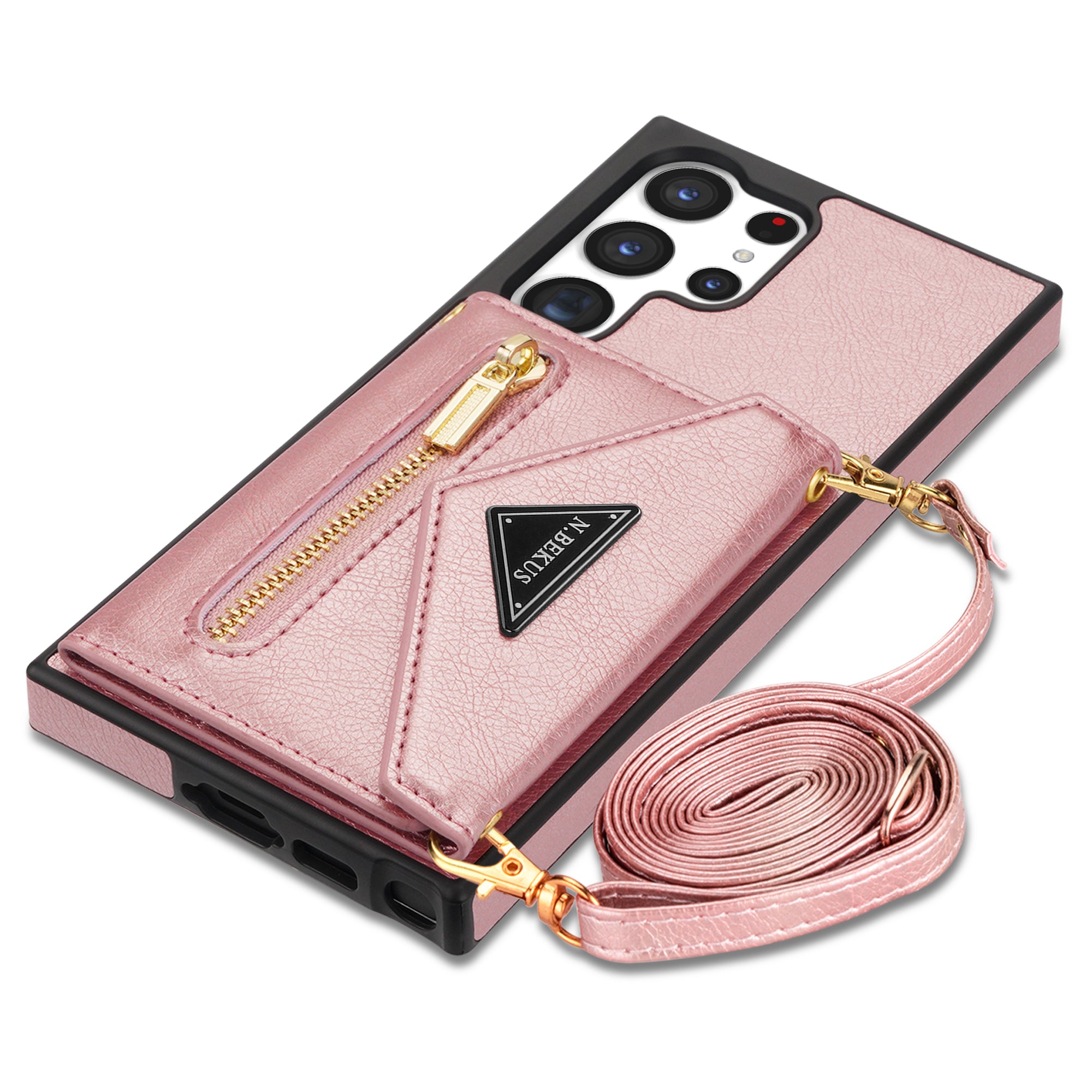 Samsung Galaxy S23 Ultra lanyard 2 in 1 Leather card bag case card slots