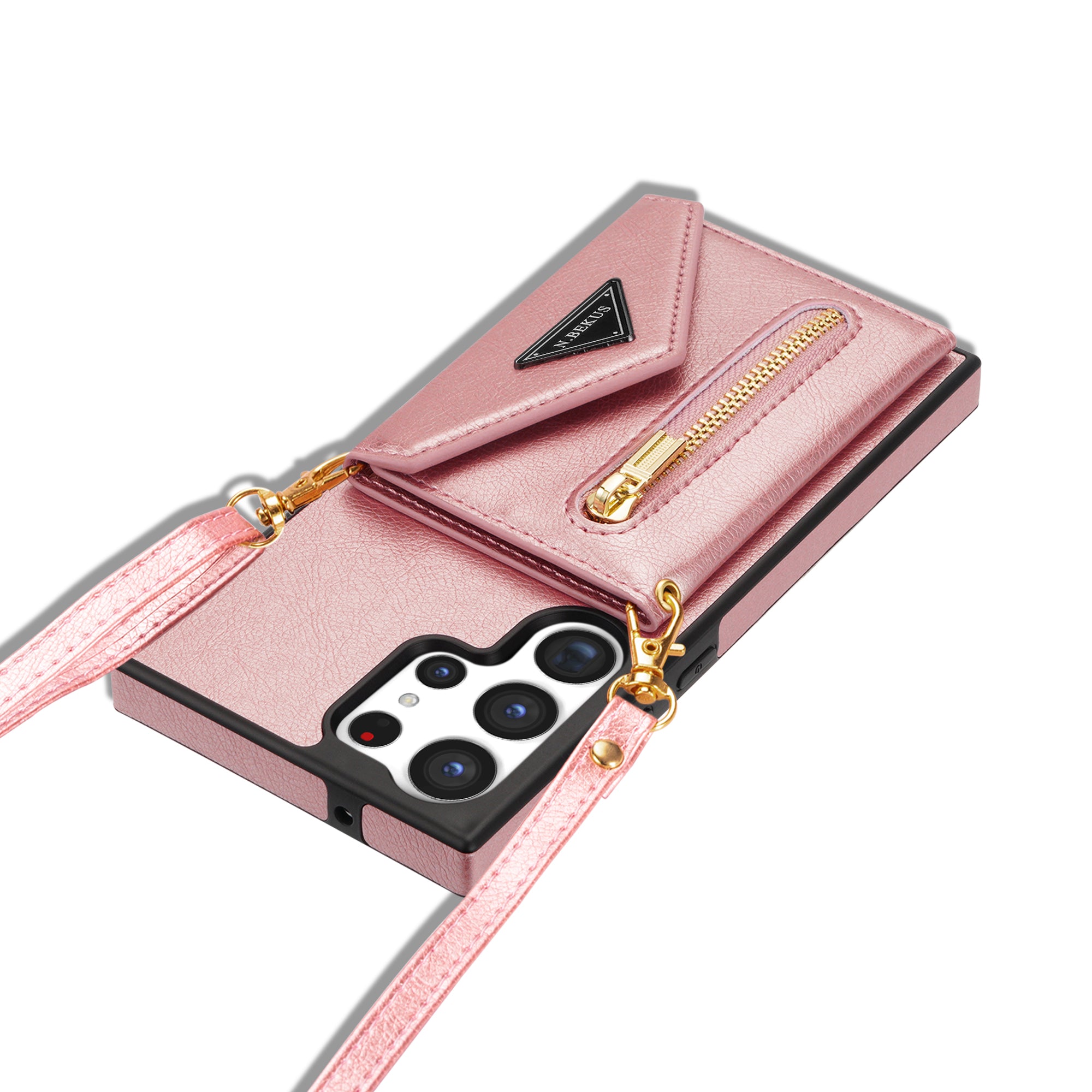 Samsung Galaxy S23 Ultra lanyard 2 in 1 Leather card bag case card slots