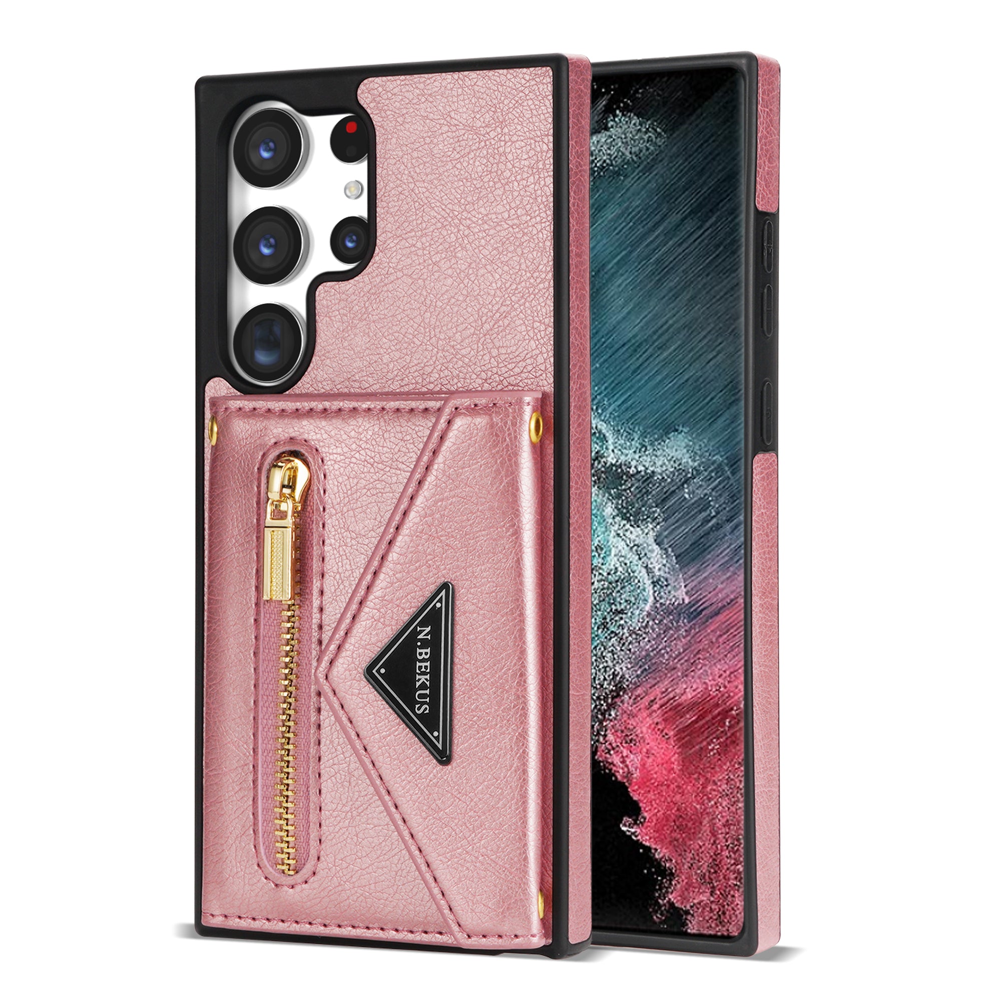 Samsung Galaxy S23 Ultra lanyard 2 in 1 Leather card bag case card slots