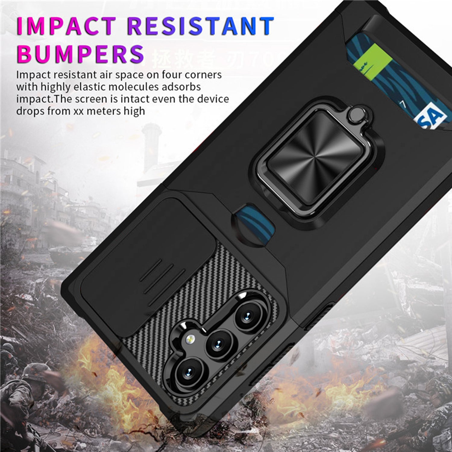 Samsung Galaxy S23 Sliding window with kickstand Phone Case