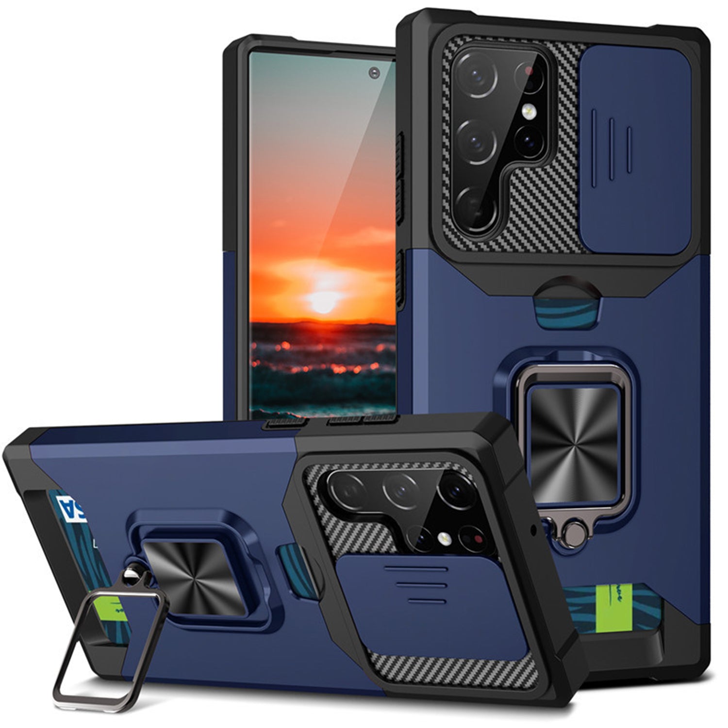 Samsung Galaxy S23 UItra Sliding window with kickstand Phone Case