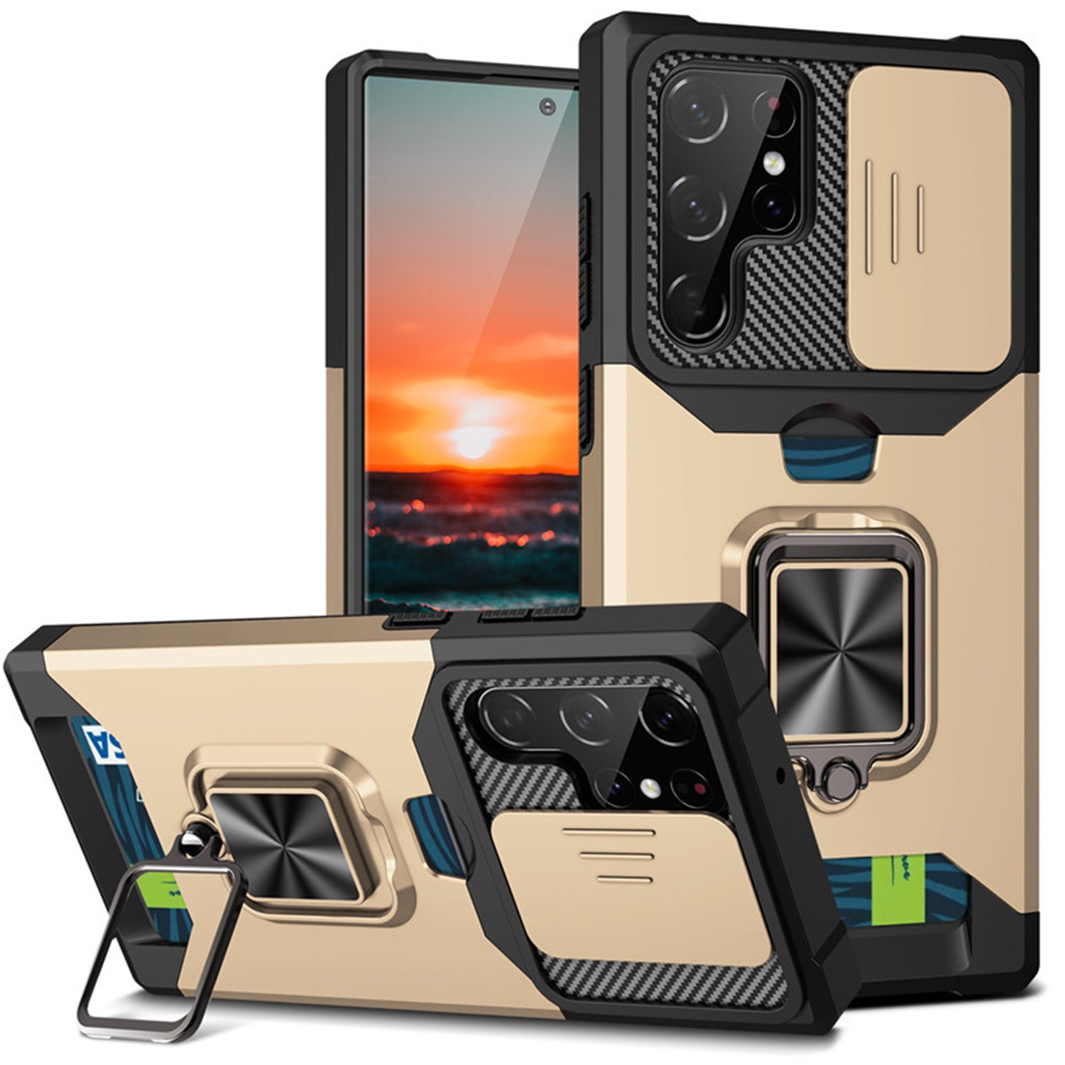 Samsung Galaxy S23 UItra Sliding window with kickstand Phone Case