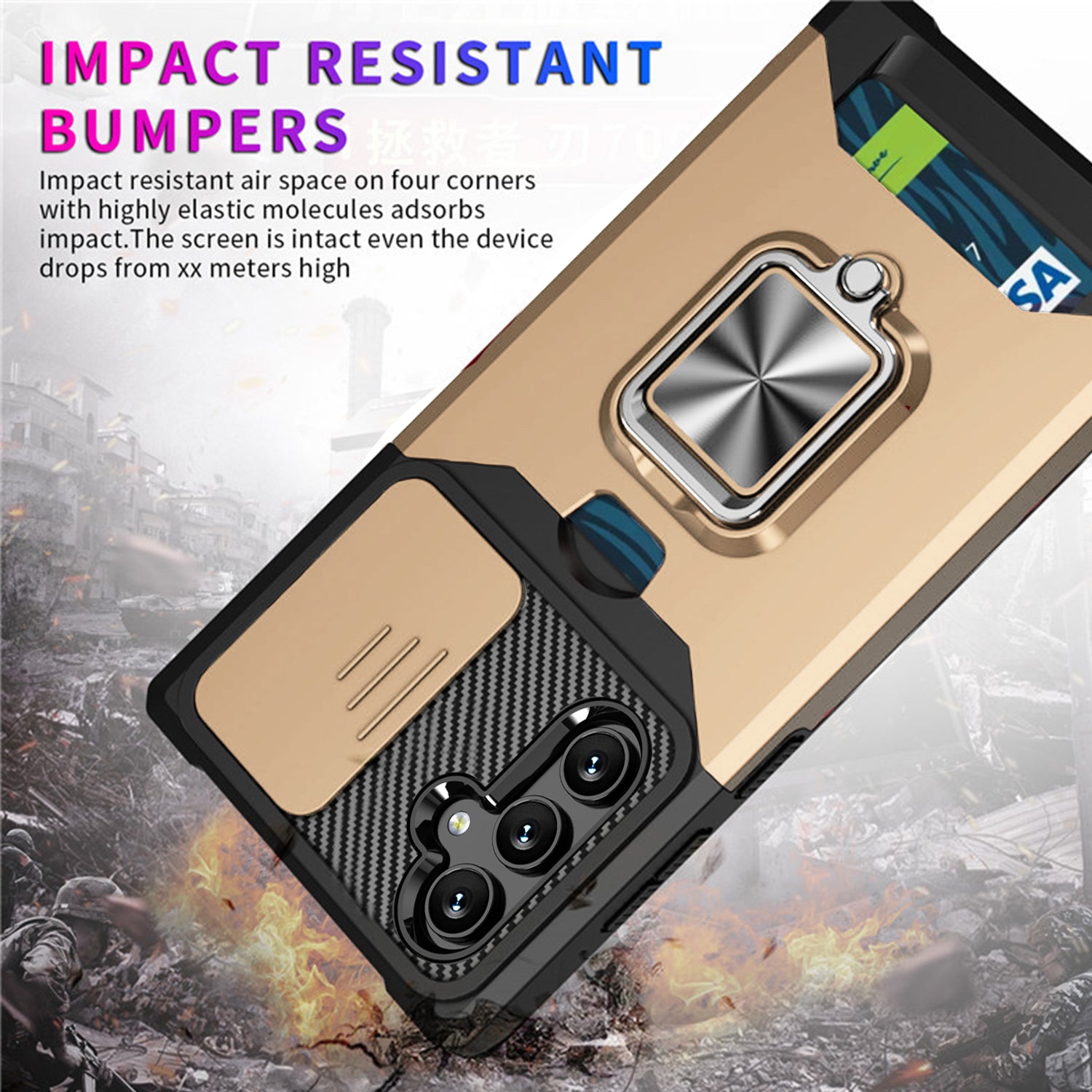 Samsung Galaxy S23 Plus Sliding window with kickstand Phone Case