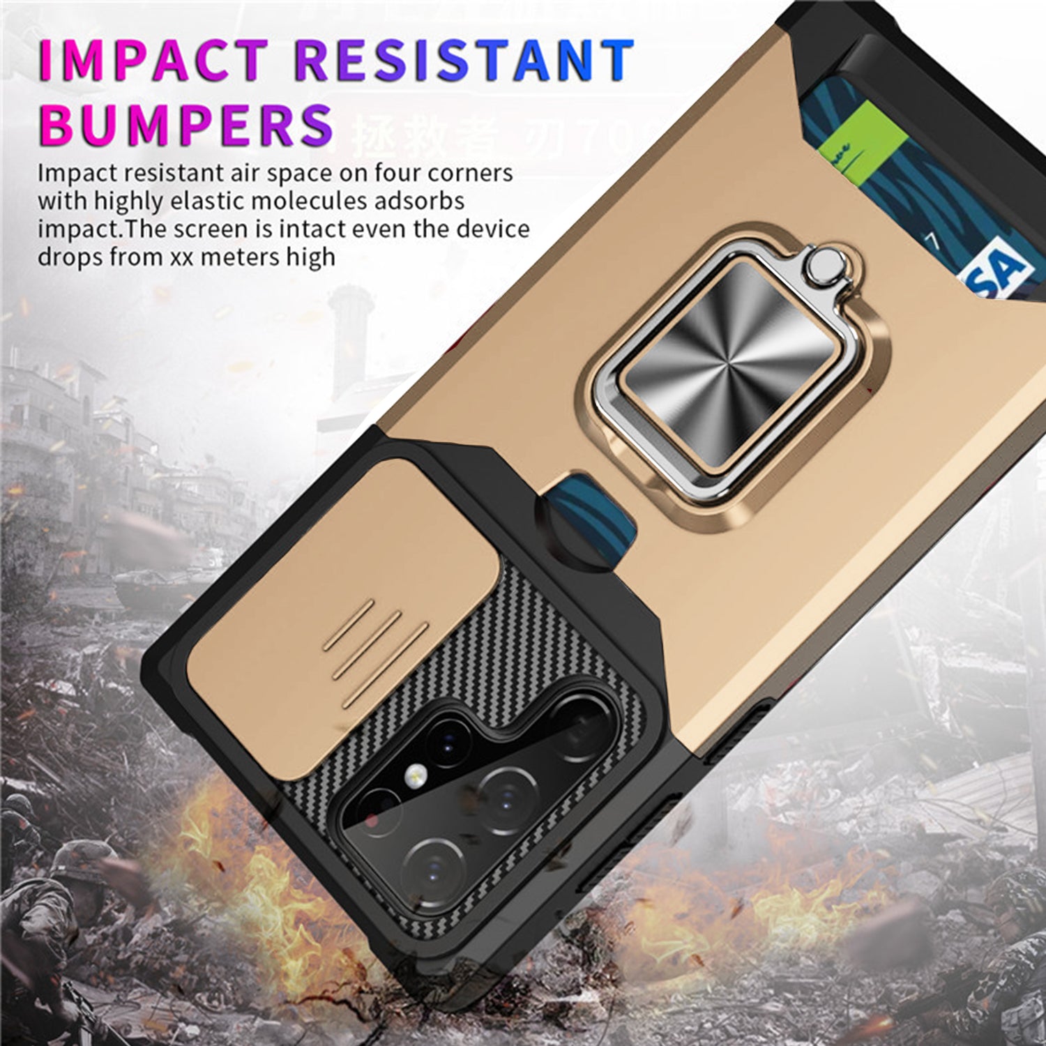 Samsung Galaxy S23 UItra Sliding window with kickstand Phone Case