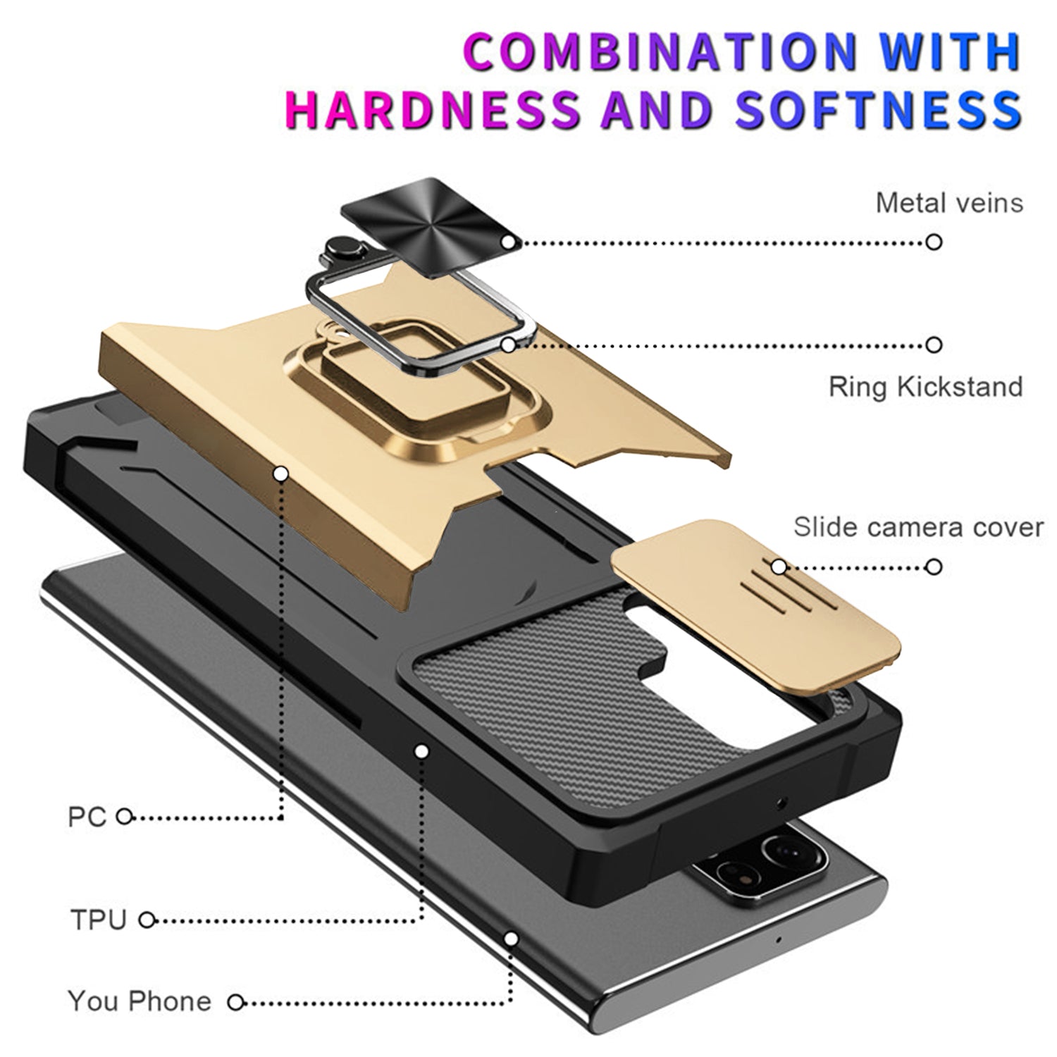 Samsung Galaxy S23 UItra Sliding window with kickstand Phone Case
