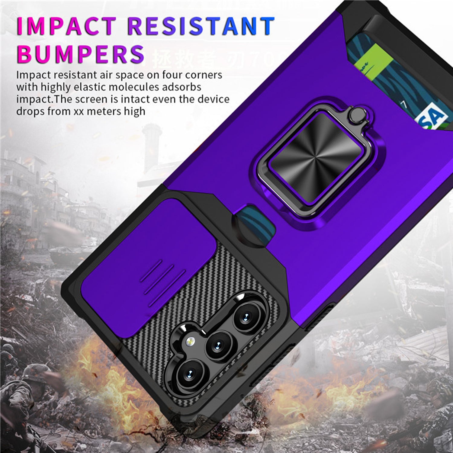 Samsung Galaxy S23 Plus Sliding window with kickstand Phone Case