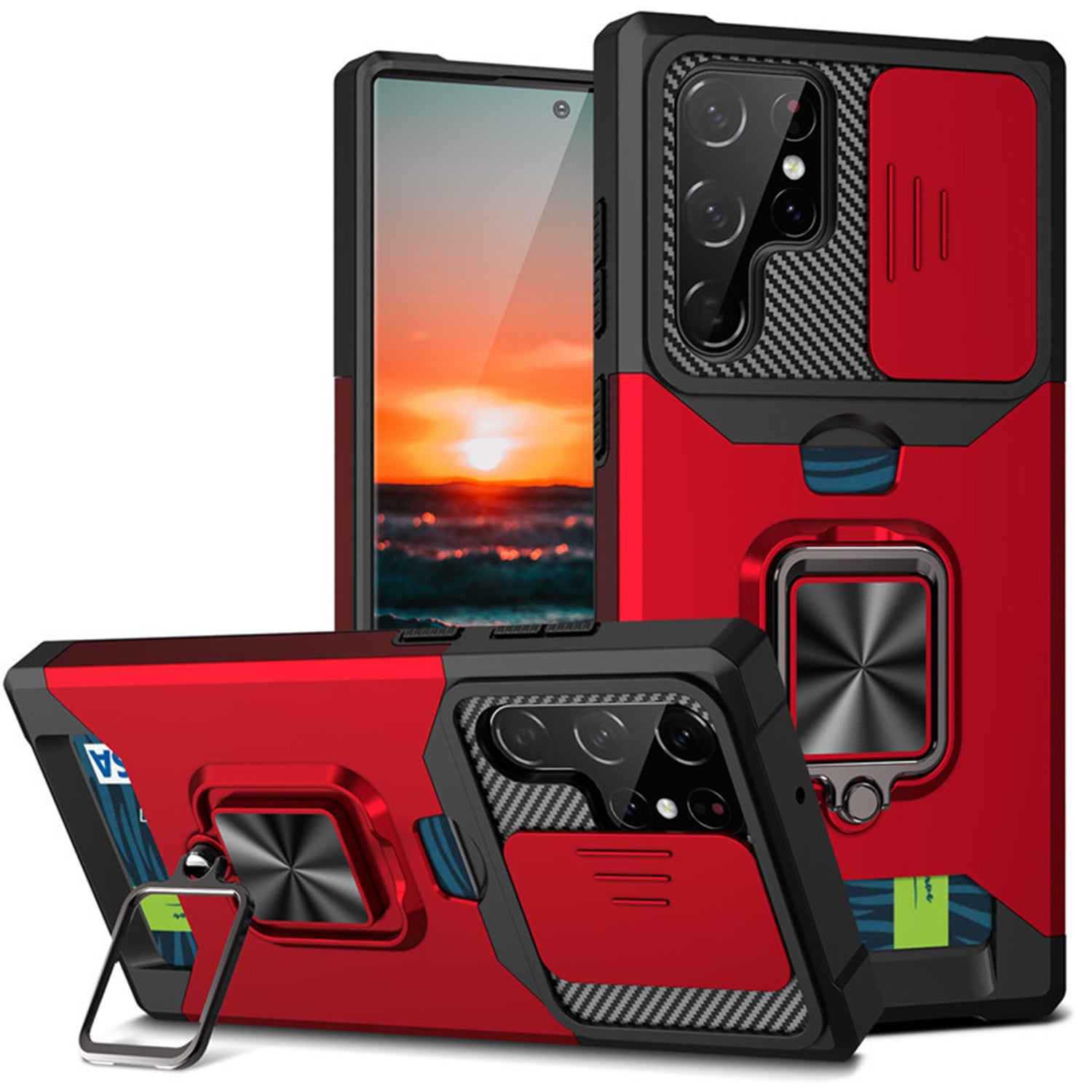 Samsung Galaxy S23 UItra Sliding window with kickstand Phone Case