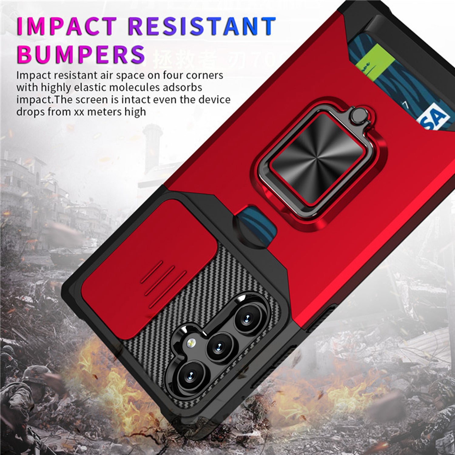 Samsung Galaxy S23 Plus Sliding window with kickstand Phone Case